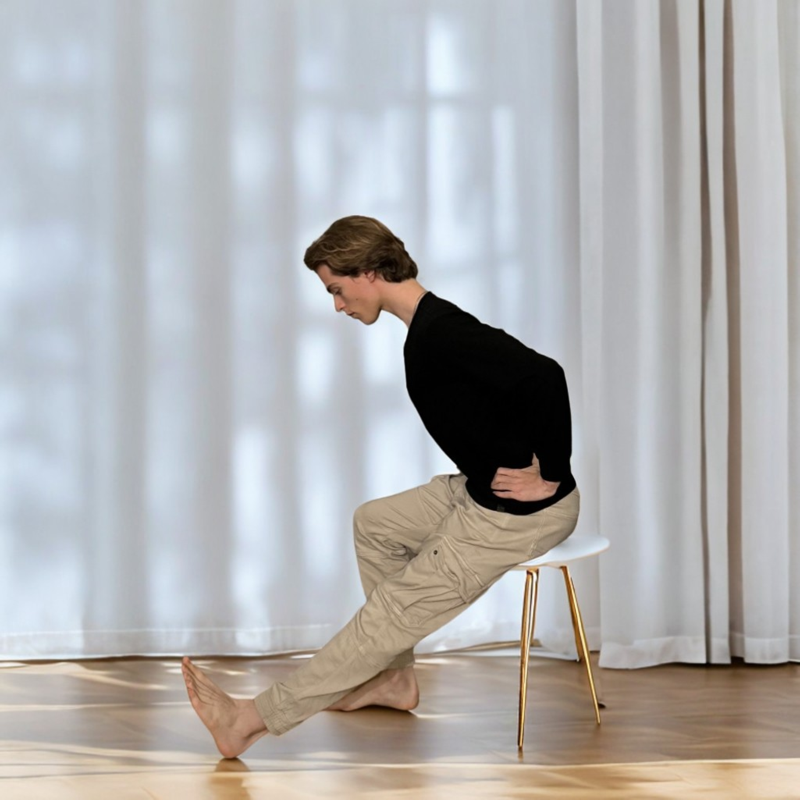 YogaWithJul Chair Hamstrings Stretch