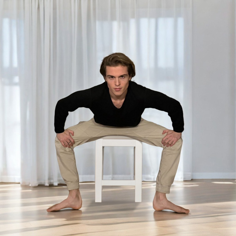 YogaWithJul Chair Inner Thigh Stretch