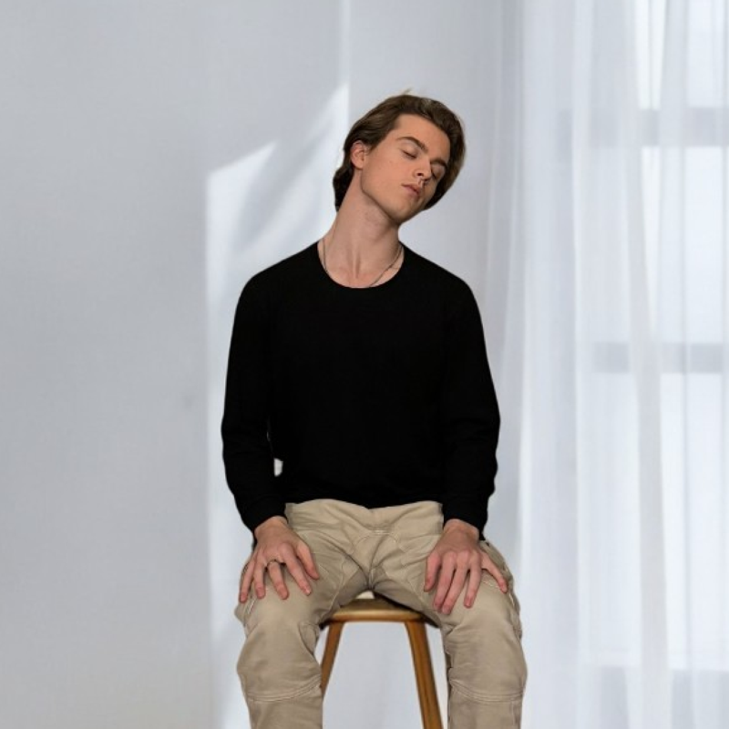 YogaWithJul Chair Neck Side Tilt