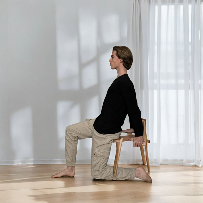 YogaWithJul Chair Front Thigh Stretch